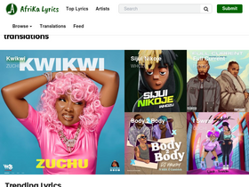 'afrikalyrics.com' screenshot