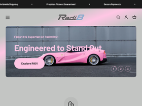 radi8wheels.com homepage screenshot