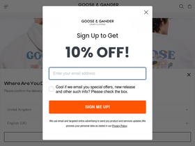 'gooseandganderltd.com' screenshot