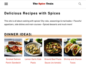 'thespicetrain.com' screenshot