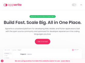 'appwrite.io' screenshot