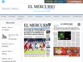 'mercurioantofagasta.cl' screenshot