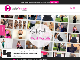 Waist Trainers Australia homepage screenshot