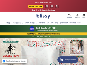 Blissy homepage screenshot