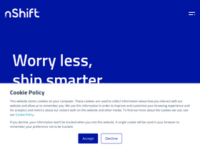 'unifaun.com' screenshot