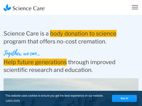 'sciencecare.com' screenshot