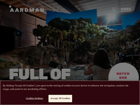 'aardman.com' screenshot