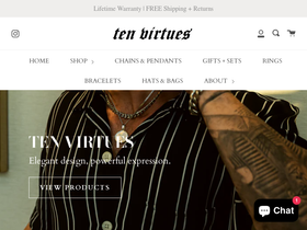 tenvirtues.co homepage screenshot
