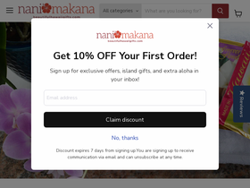 beautifulhawaiigifts.com homepage screenshot