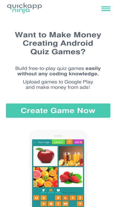 QuickAppNinja: Create Android Games without any Coding for free!