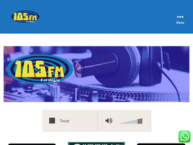 'radio105fm.com.br' screenshot