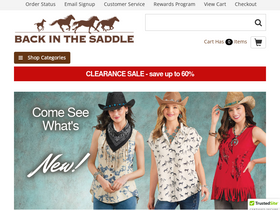 'backinthesaddle.com' screenshot