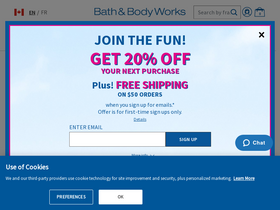'bathandbodyworks.ca' screenshot