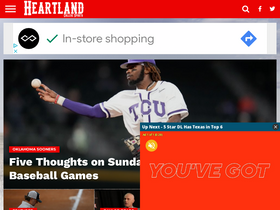 'heartlandcollegesports.com' screenshot