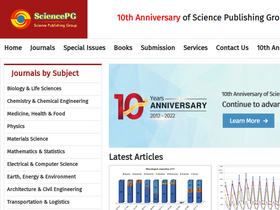 'sciencepublishinggroup.com' screenshot