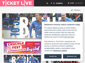 'ticketlive.cz' screenshot