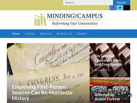 'mindingthecampus.org' screenshot