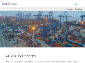 'adaniports.com' screenshot