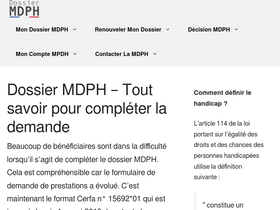 'dossier-mdph.com' screenshot