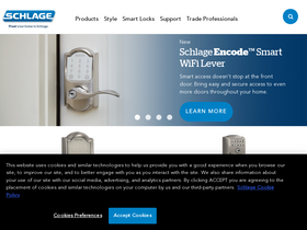 'commercial.schlage.com' screenshot