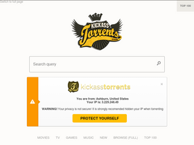 'kickasstorrents.bz' screenshot