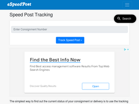 'espeedpost.in' screenshot