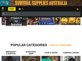 'survivalsuppliesaustralia.com.au' screenshot