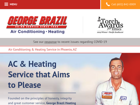 'georgebrazilhvac.com' screenshot