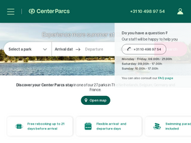 'centerparcs.eu' screenshot