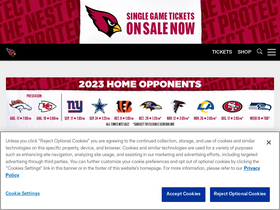 'azcardinals.com' screenshot