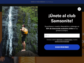 'samsonite.com.mx' screenshot