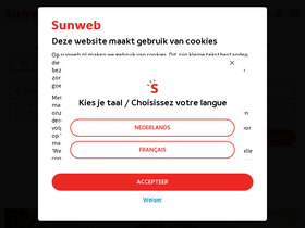 'sunweb.be' screenshot