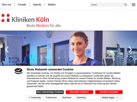 'kliniken-koeln.de' screenshot