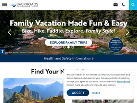 'backroads.com' screenshot