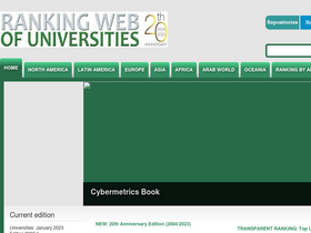 'webometrics.info' screenshot