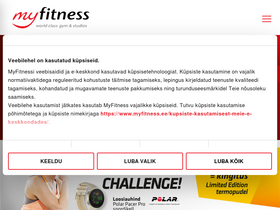 'myfitness.ee' screenshot