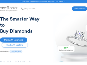 'rarecarat.com' screenshot