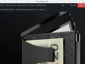 Trigga homepage screenshot