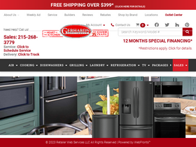 'gerhardsappliance.com' screenshot