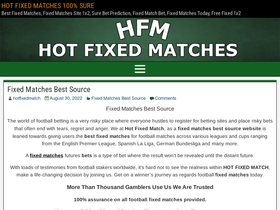 'hotfixedmatch.com' screenshot