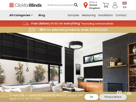 'clickforblinds.com' screenshot