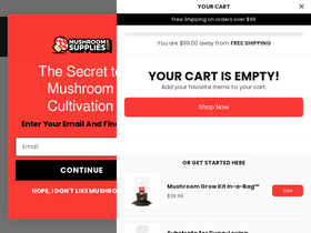 'mushroomsupplies.com' screenshot