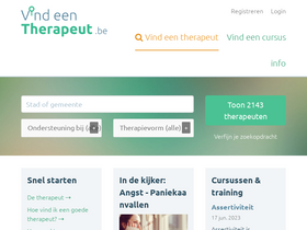 'vindeentherapeut.be' screenshot
