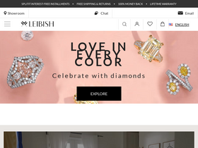 'leibish.com' screenshot