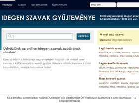'idegen-szavak.hu' screenshot