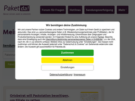 'paketda.de' screenshot