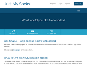 'justmysocks.net' screenshot