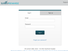 'surveyrewardz.com' screenshot