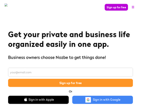 'nozbe.com' screenshot