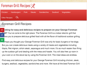 'foremangrillrecipes.com' screenshot